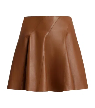 Ralph Lauren Leather Flared Skirt