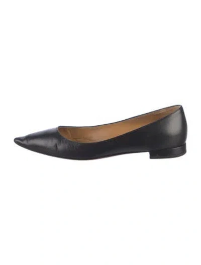 Pre-owned Ralph Lauren Leather Flats In Blue