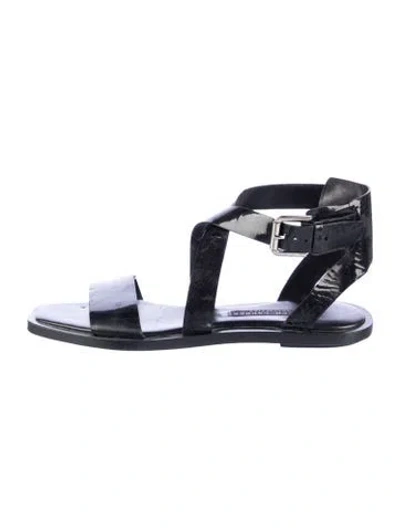 Pre-owned Ralph Lauren Leather Gladiator Sandals In Blue