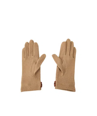 Ralph Lauren Leather Gloves In Yellow