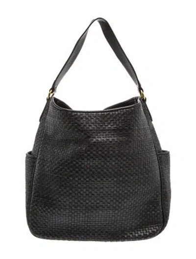 Pre-owned Ralph Lauren Leather Hobo In Black