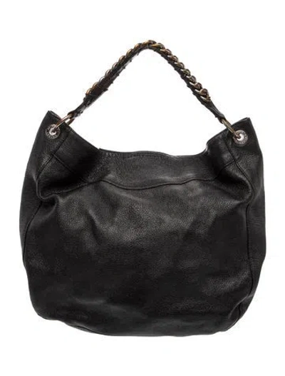 Pre-owned Ralph Lauren Leather Hobo In Black