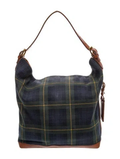 Pre-owned Ralph Lauren Leather Hobo In Blue