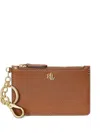 Ralph Lauren Leather Key-ring Card Holder In Brown