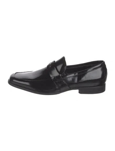 Pre-owned Ralph Lauren Leather Loafers In Black