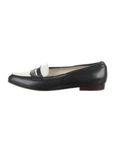 Pre-owned Ralph Lauren Leather Loafers In Black