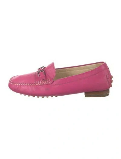 Pre-owned Ralph Lauren Leather Loafers In Pink