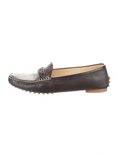 Pre-owned Ralph Lauren Leather Loafers In Transparent