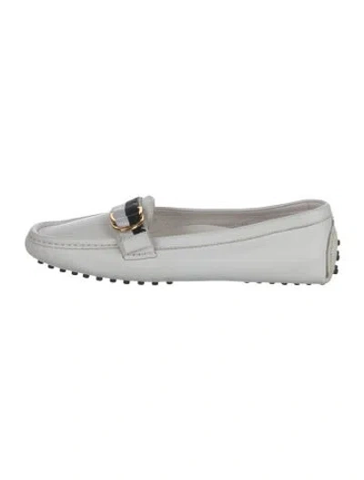 Pre-owned Ralph Lauren Leather Loafers In White