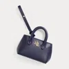 Ralph Lauren Leather Marcy Charm In Black