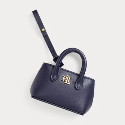 Ralph Lauren Leather Marcy Charm In Black