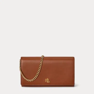 Ralph Lauren Leather Medium Adair Ii Crossbody In Lauren Tan
