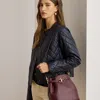 Ralph Lauren Leather Medium Blaike Bucket Bag In Burgundy