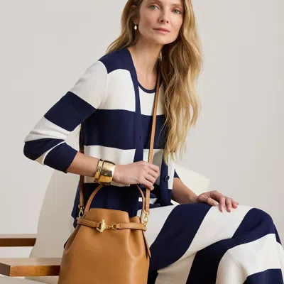 Ralph Lauren Leather Medium Blaike Bucket Bag In Classic Caramel In Brown