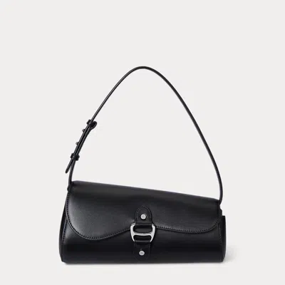 Ralph Lauren Leather Medium Tasha East-west Bag In Black