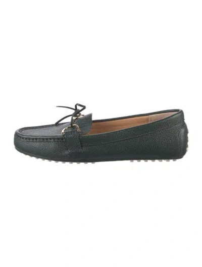 Pre-owned Ralph Lauren Leather Moccasins In Green
