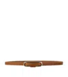 Ralph Lauren Leather Oval-buckle Belt In Gold