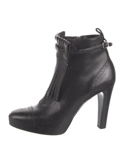 Pre-owned Ralph Lauren Leather Pumps In Black