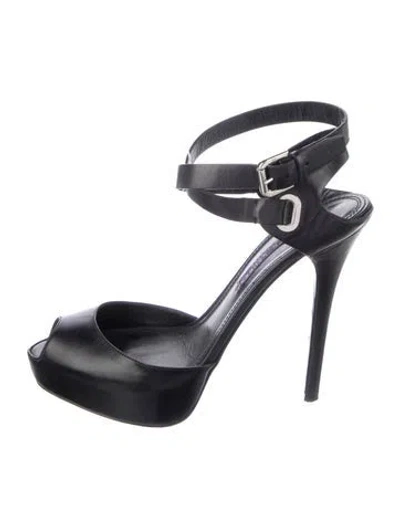 Pre-owned Ralph Lauren Leather Pumps In Black