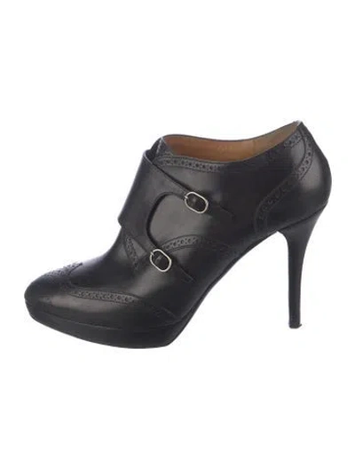 Pre-owned Ralph Lauren Leather Pumps In Black