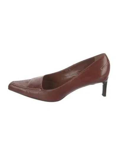 Pre-owned Ralph Lauren Leather Pumps In Brown