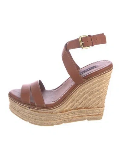 Pre-owned Ralph Lauren Leather Pumps In Brown
