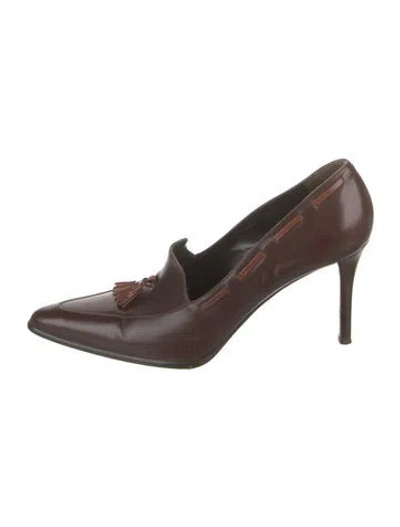 Pre-owned Ralph Lauren Leather Pumps In Brown