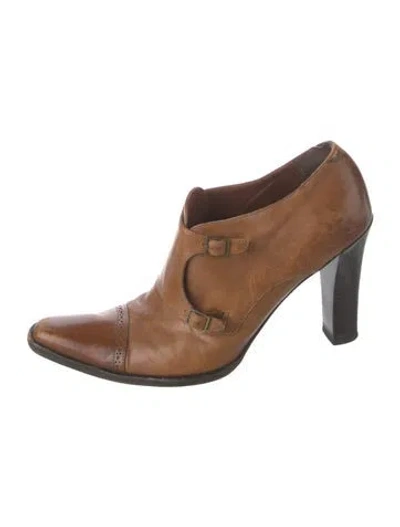 Pre-owned Ralph Lauren Leather Pumps In Brown