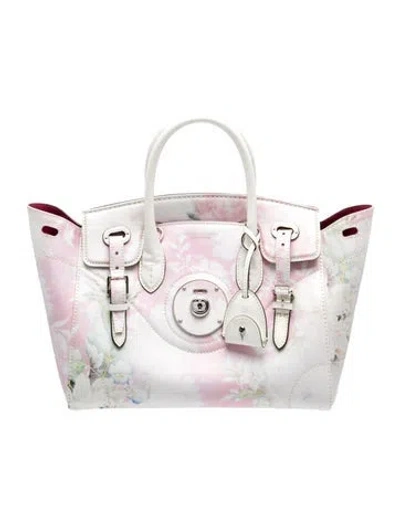 Pre-owned Ralph Lauren Leather Ricky Medium In White
