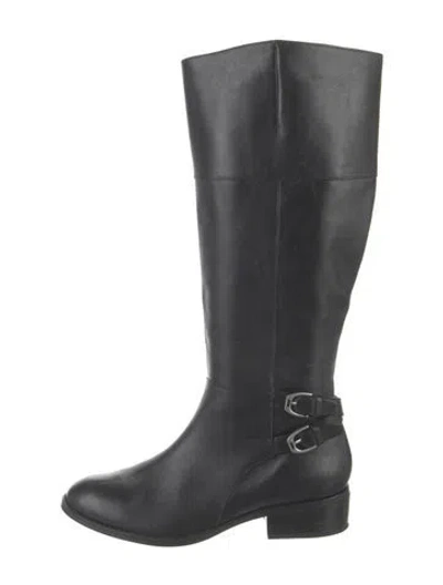 Pre-owned Ralph Lauren Leather Riding Boots In Black