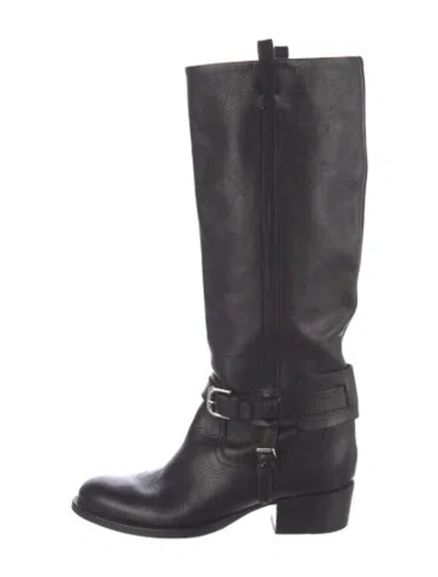 Pre-owned Ralph Lauren Leather Riding Boots In Black