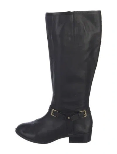 Pre-owned Ralph Lauren Leather Riding Boots In Blue