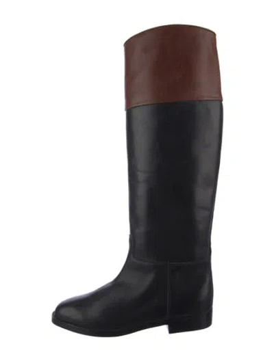 Pre-owned Ralph Lauren Leather Riding Boots In Brown