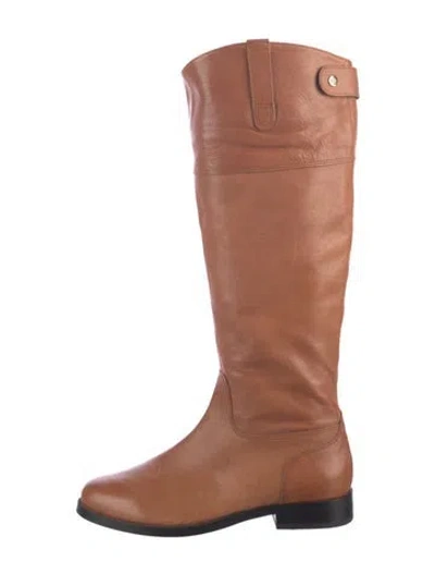 Pre-owned Ralph Lauren Leather Riding Boots In Brown
