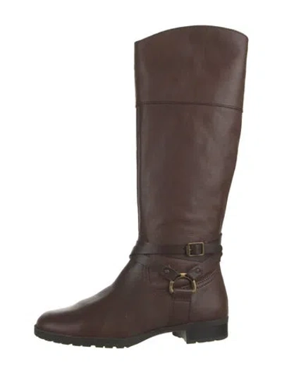 Pre-owned Ralph Lauren Leather Riding Boots In Brown