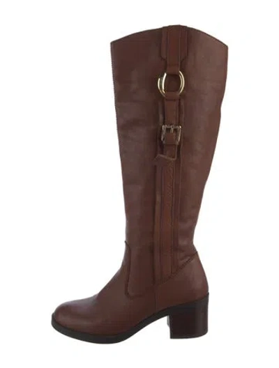 Pre-owned Ralph Lauren Leather Riding Boots In Brown