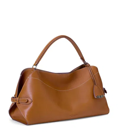 Ralph Lauren Leather Rl 888 Top Handle Bag In Gold
