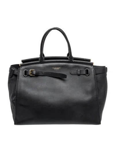 Pre-owned Ralph Lauren Leather Rl Large In Black