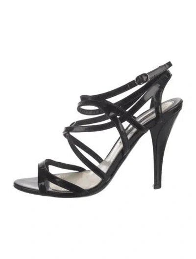 Pre-owned Ralph Lauren Leather Sandals In Black