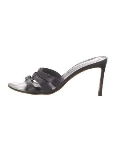 Pre-owned Ralph Lauren Leather Sandals In Black
