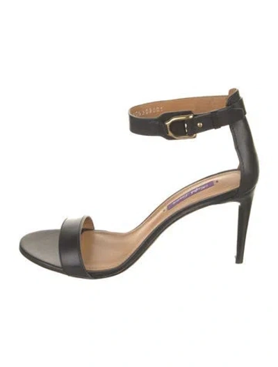 Pre-owned Ralph Lauren Leather Sandals In Black