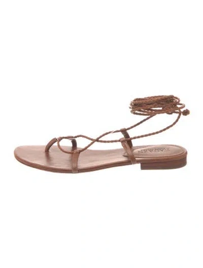 Pre-owned Ralph Lauren Leather Sandals In Brown