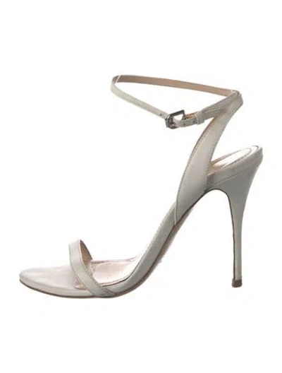 Pre-owned Ralph Lauren Leather Sandals In Silver