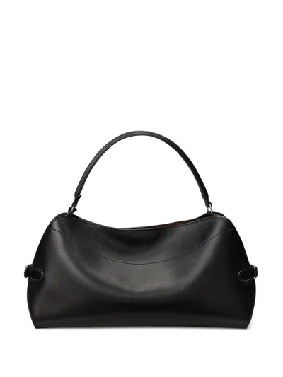 Ralph Lauren Leather Shoulder Bag In Black