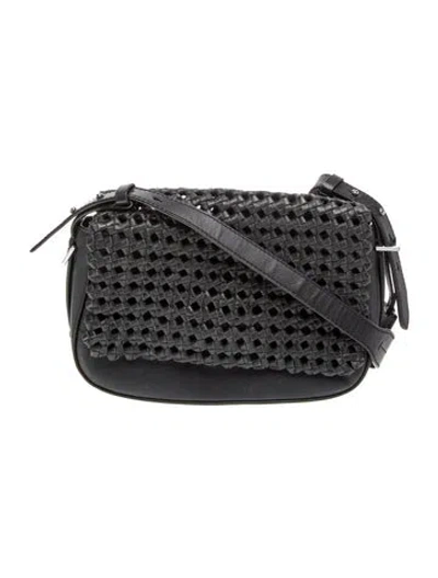 Pre-owned Ralph Lauren Leather Shoulder Bag In Black