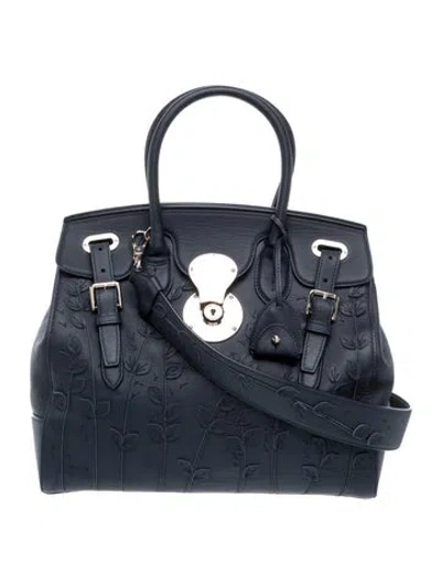 Pre-owned Ralph Lauren Leather Shoulder Bag In Blue