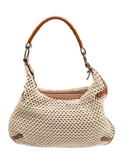 Pre-owned Ralph Lauren Leather Shoulder Bag In Neutrals