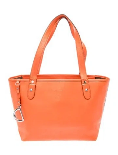 Pre-owned Ralph Lauren Leather Shoulder Bag In Orange