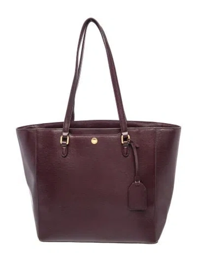 Pre-owned Ralph Lauren Leather Shoulder Bag In Purple