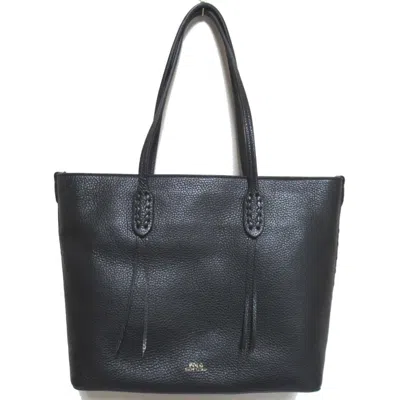 Pre-owned Ralph Lauren Leather Shoulder Bag Tote Bag () In Black